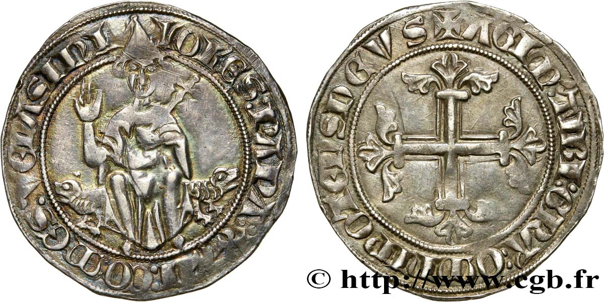 CONTADO VENASSINO - AVIGNONE - CLÉMENT VI (Pierre Roger de Beaufort) Gros ou carlin q.SPL