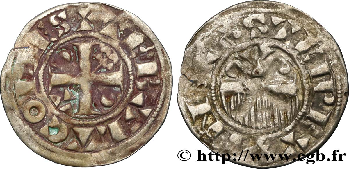 CHAMPAGNE - COMTÉ DE PROVINS - THIBAUT II DE CHAMPAGNE Denier ou provinois VF