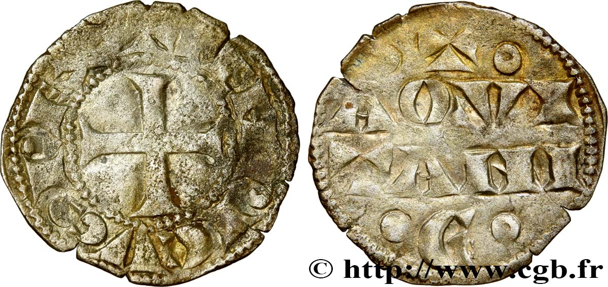 AQUITAINE - DUCHÉ D AQUITAINE - HENRI II PLANTAGENÊT Denier TB+/TTB