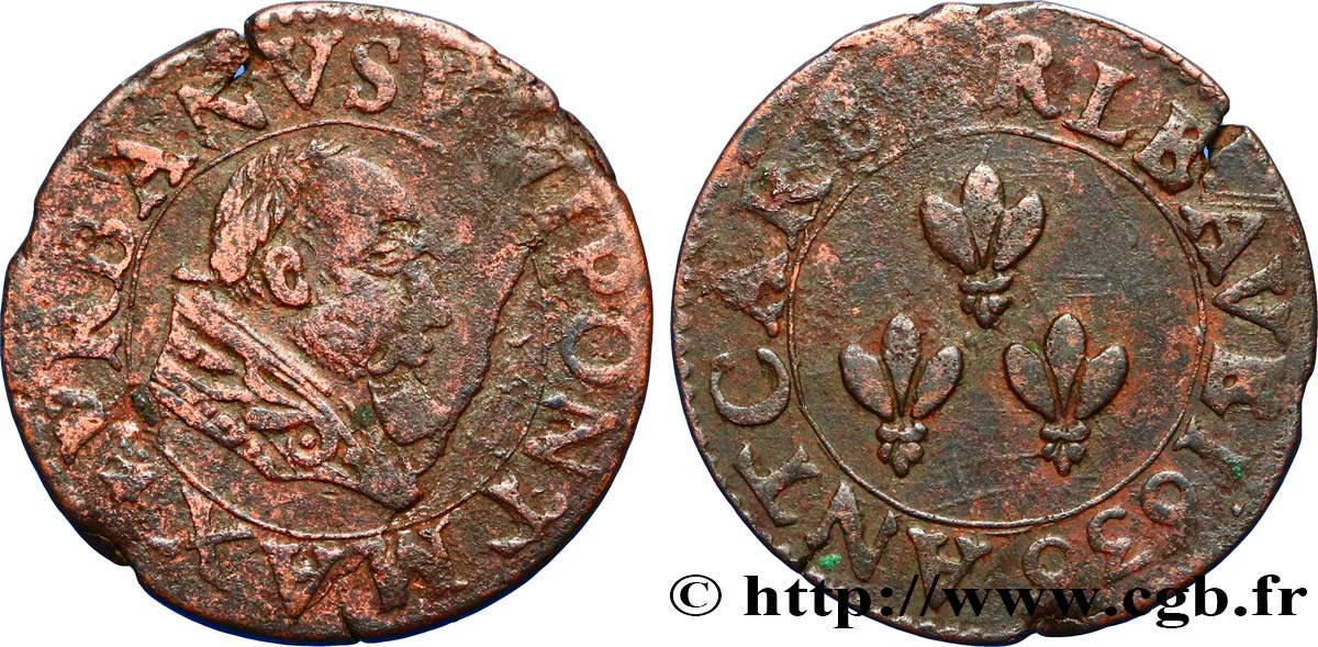 COMTAT-VENAISSIN - AVIGNON - URBAIN VIII (Maffeo Barberini) Double tournois ou quattrino VF/XF