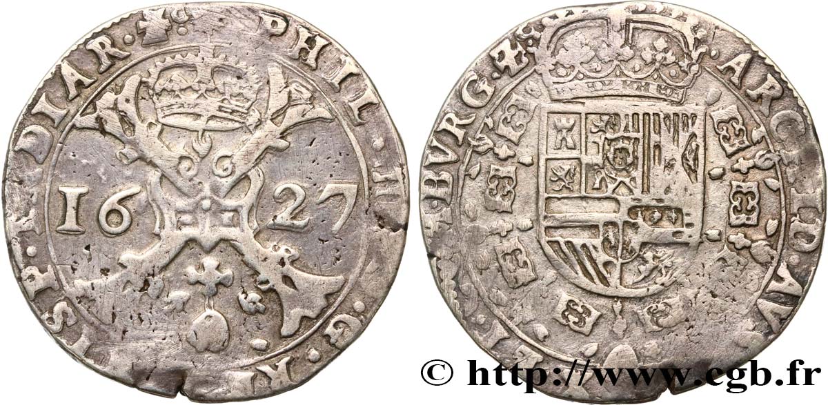 COUNTY OF BURGUNDY - PHILIP IV OF SPAIN Patagon XF