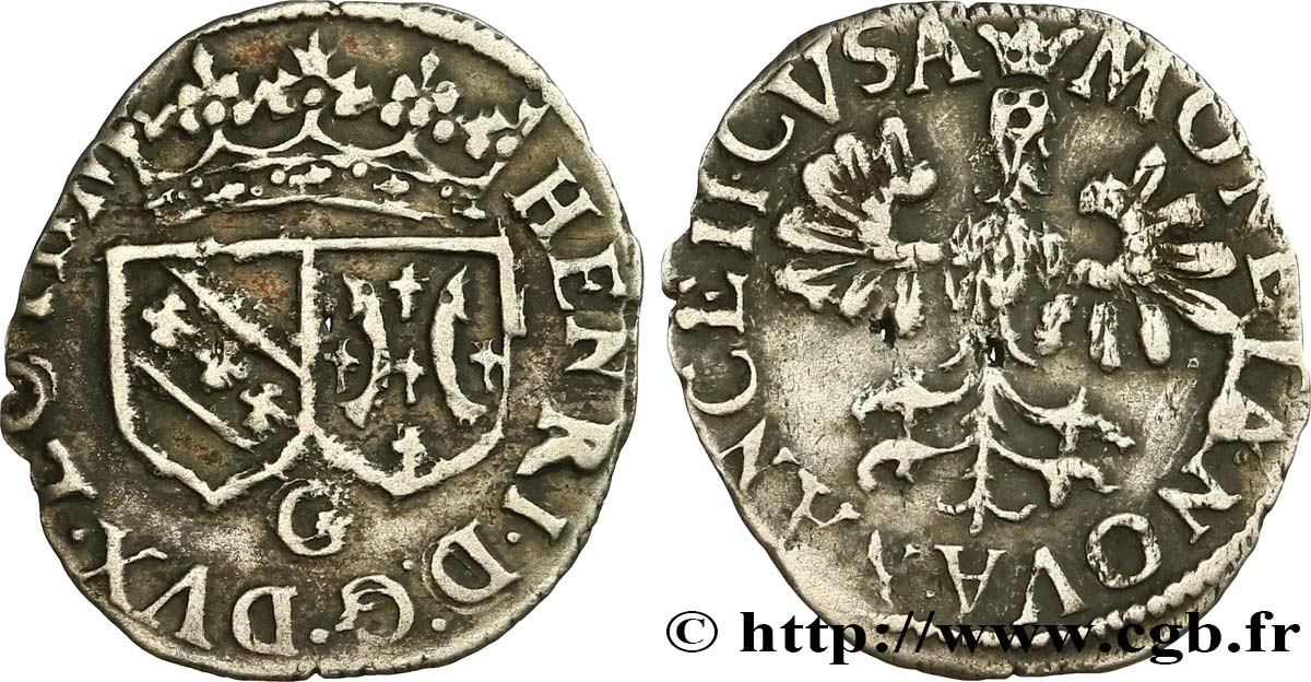 LORRAINE - DUCHÉ DE LORRAINE - HENRI II Double denier MBC+