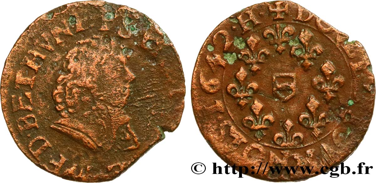 BERRY - PRINCIPALITY OF BOISBELLE-HENRICHEMONT - MAXIMILIAN III FRANCIS OF BÉTHUNE Double tournois, type 5 F