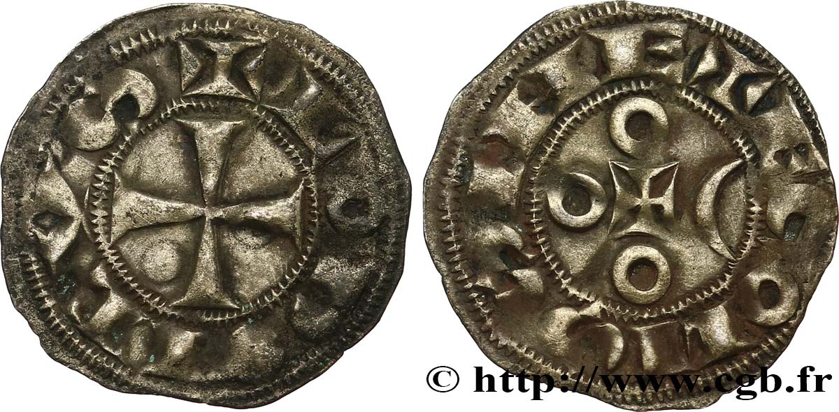 ANGOUMOIS - COMTÉS D ANGOULÊME ET DE LA MARCHE - ANONYMES Denier MBC+