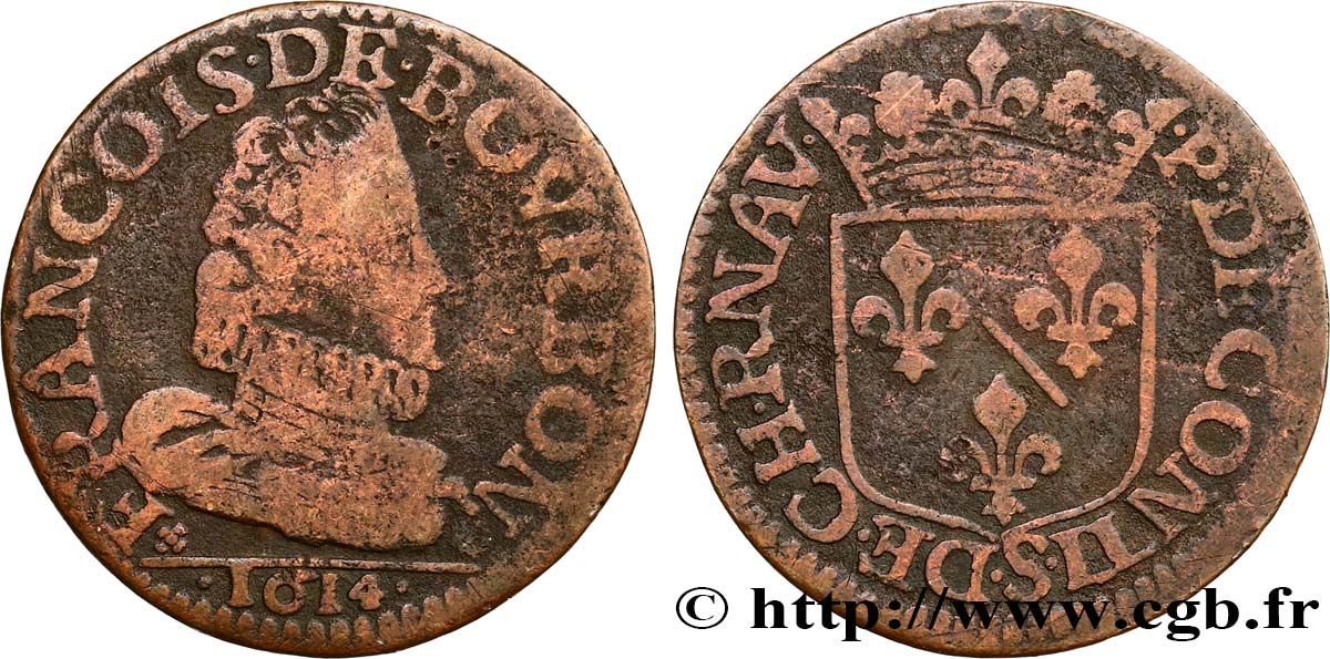 PRINCIPAUTY OF CHATEAU-REGNAULT - FRANCOIS OF BOURBON-CONTI Liard, type 3 fS