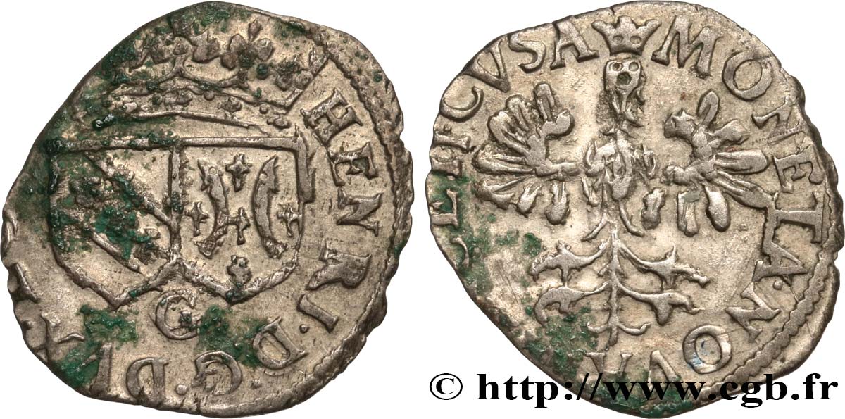 LORRAINE - DUCHÉ DE LORRAINE - HENRI II Double denier AU
