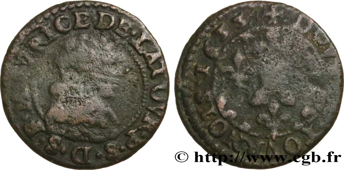ARDENNES - PRINCIPALITY OF SEDAN - FREDERIC-MAURICE DE LA TOUR D AUVERGNE Double tournois, type 11 (grande collerette/petite tour) VG