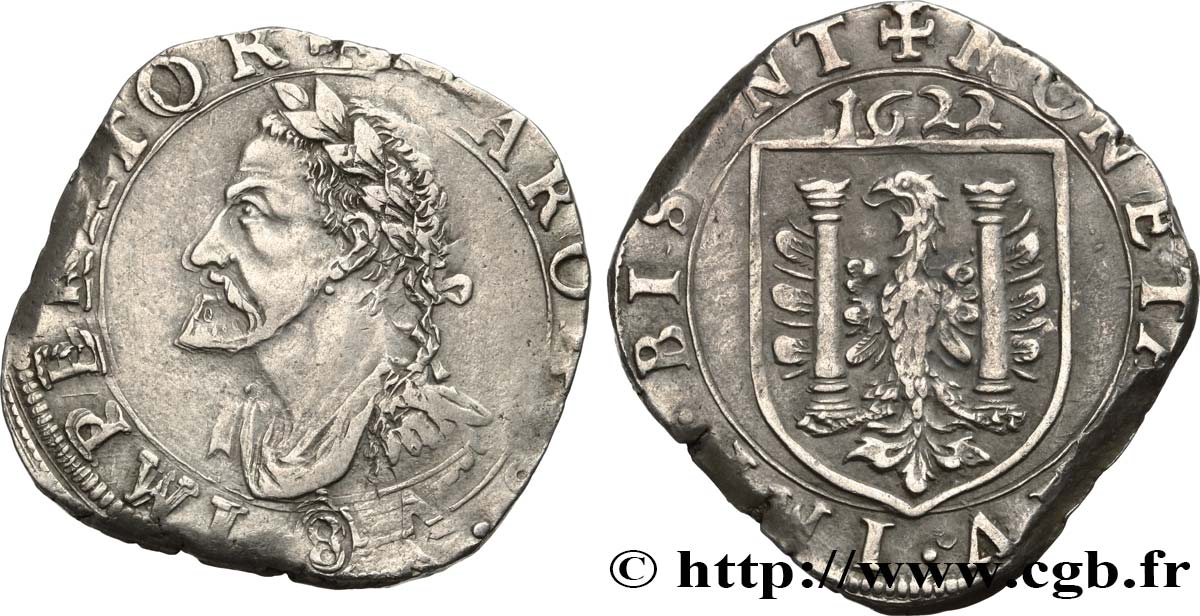 TOWN OF BESANCON - COINAGE STRUCK AT THE NAME OF CHARLES V Teston ou huit gros AU