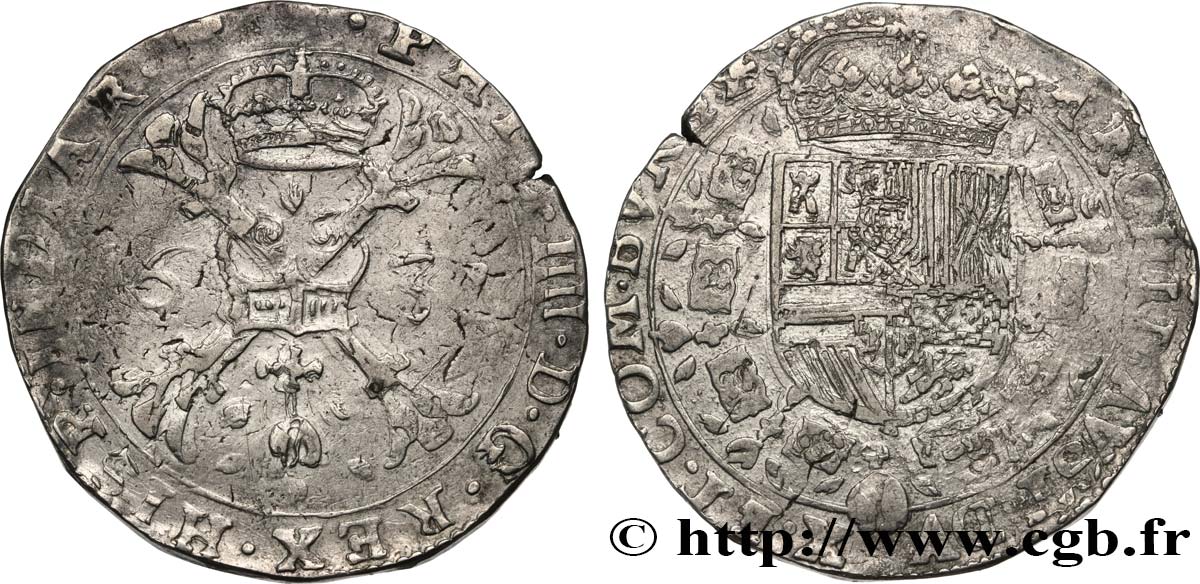 COUNTRY OF BURGUNDY - PHILIPPE IV OF SPAIN Patagon fSS/SS