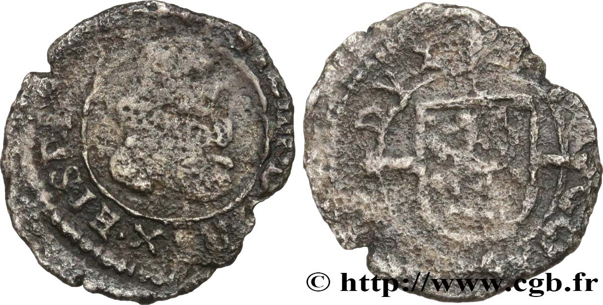 FRANCHE-COMTÉ - COMTÉ DE BOURGOGNE - PHILIPPE IV D ESPAGNE Petit blanc ou demi-carolus TB