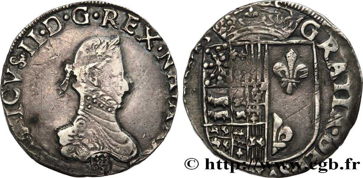 NAVARRE-BEARN - HENRY III Franc AU