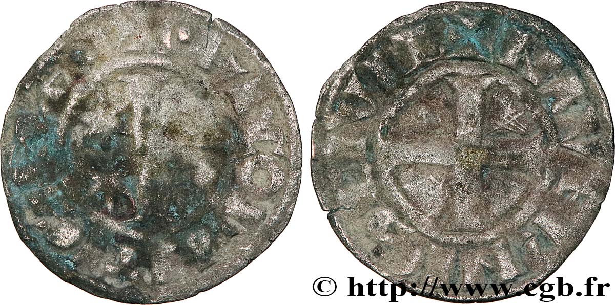 NIVERNAIS - COMTÉ DE NEVERS - MAHAUT II Denier RC+