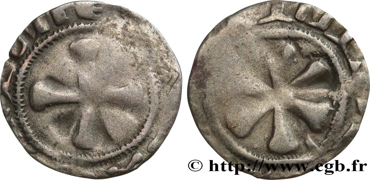 AUVERGNE - ÉVÊCHÉ DU PUY - ANONYMES Denier TB