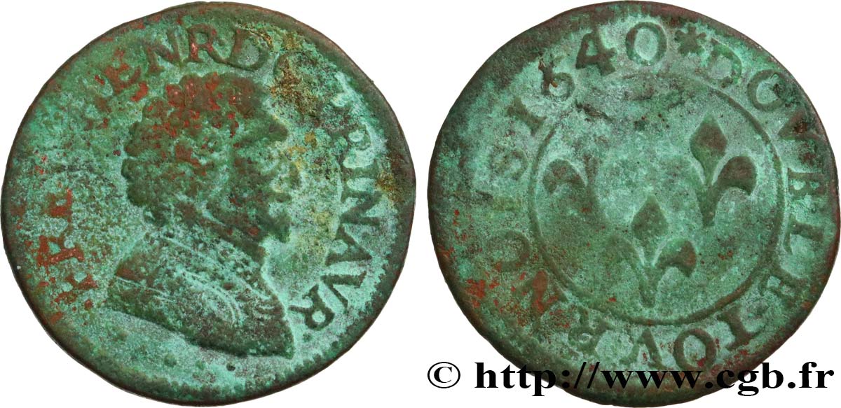 PRINCIPAUTY OF ORANGE - FREDERIC-HENRY OF NASSAU Double tournois, type 4 MB