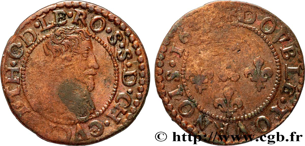 ARDENNES - SEIGNEURIE DE CUGNON - JEAN-THÉODORE DE LÖWENSTEIN Double tournois avec le grand col de dentelle TB+