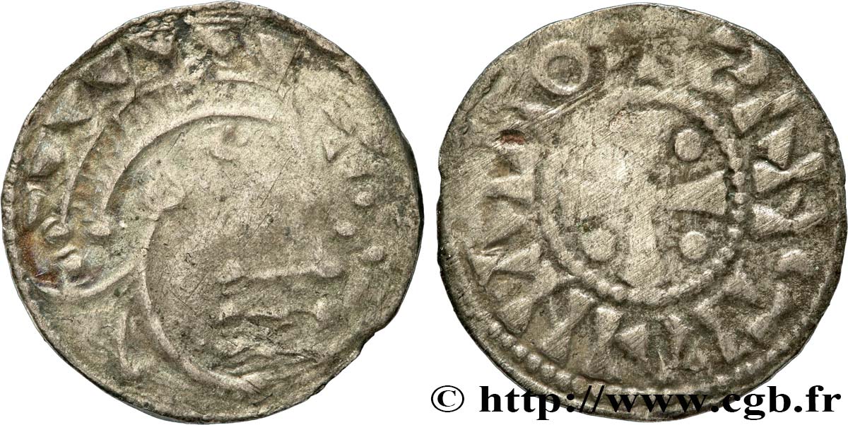 BERRY - SEIGNEURIE DE SAINT-AIGNAN Denier anonyme, type bléso-chartain TTB/TB+