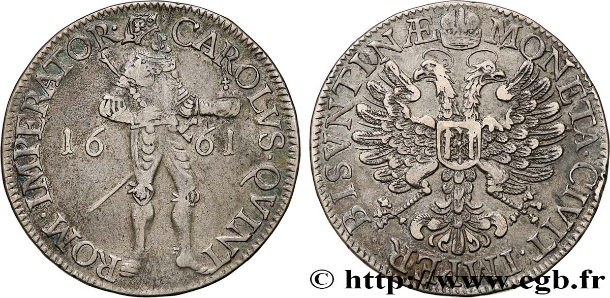TOWN OF BESANCON - COINAGE STRUCK AT THE NAME OF CHARLES V Daldre XF