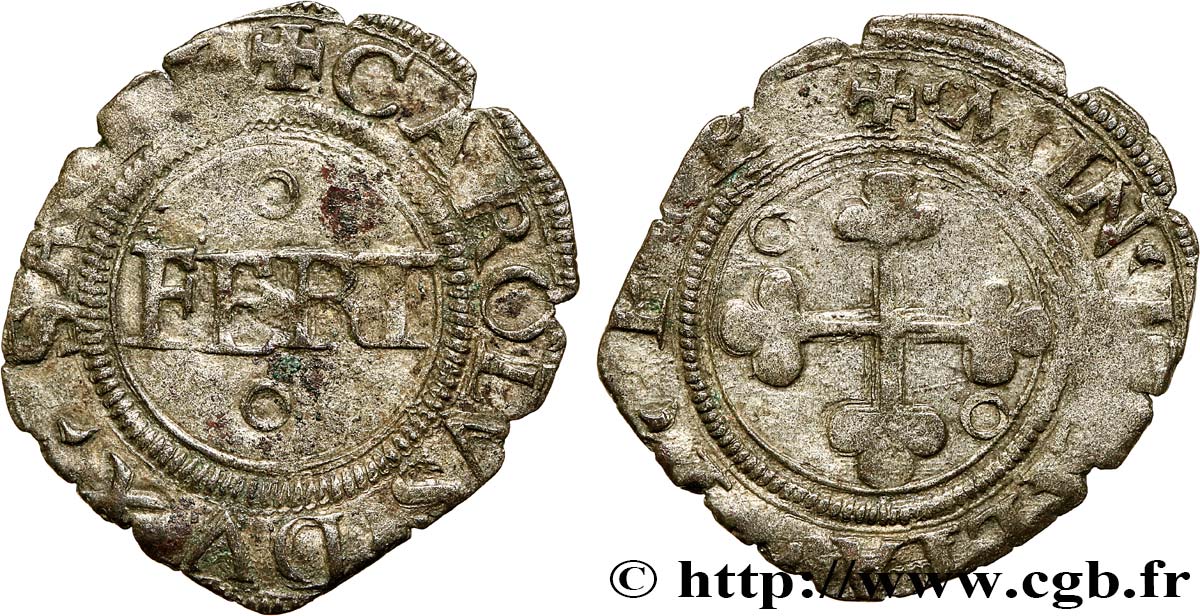 SAVOIE - DUCHÉ DE SAVOIE - CHARLES II LE BON Quart, 1er type TTB/TB+