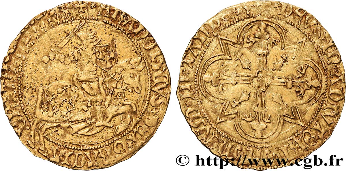 BRITTANY - DUCHY OF BRITTANY - FRANCIS I AND FRANCIS II Cavalier d or ou franc à cheval ou florin d or XF