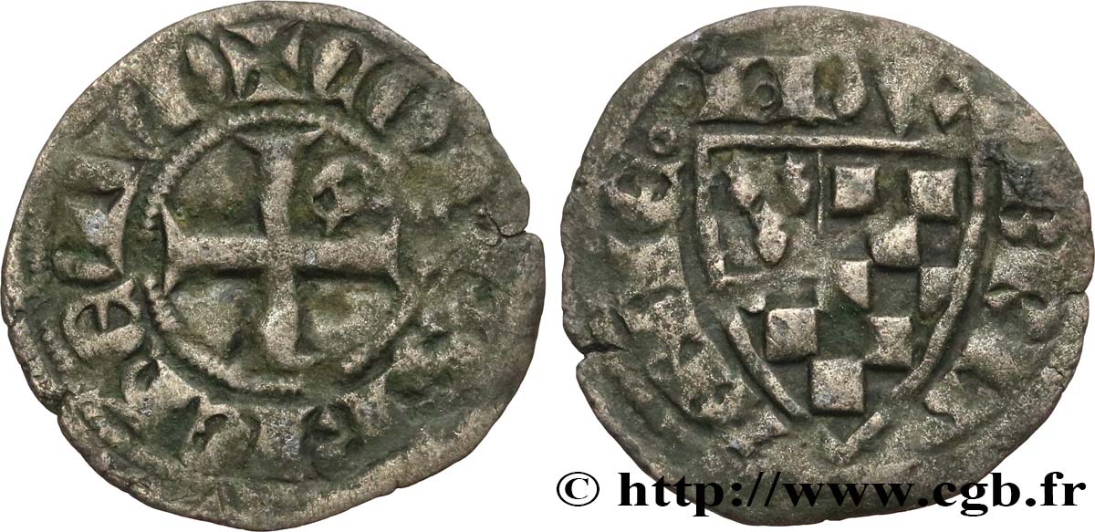 BRITTANY - DUCHY OF BRITTANY - JEAN III CALLED THE GOOD Denier VF