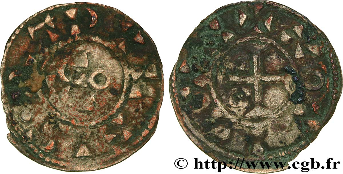 BERRY - SEIGNEURIE D ISSOUDUN - RAOUL II Denier VF