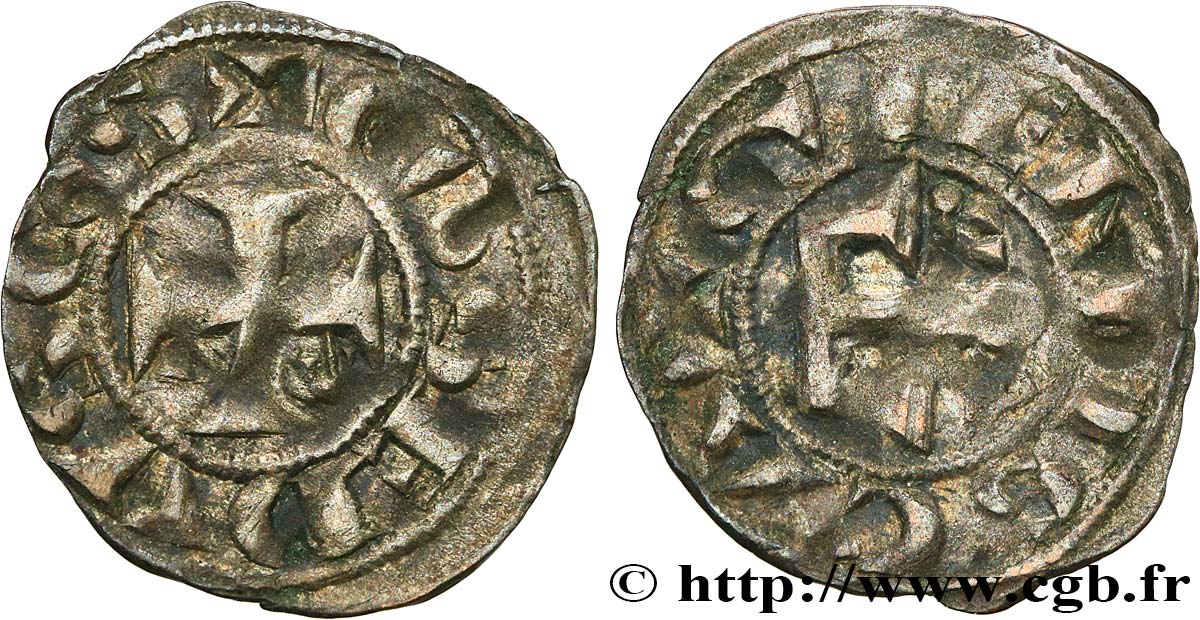 BERRY - SEIGNEURIE DE GIEN - GEOFFROY II DE DONZY ET SES SUCCESSEURS Obole XF