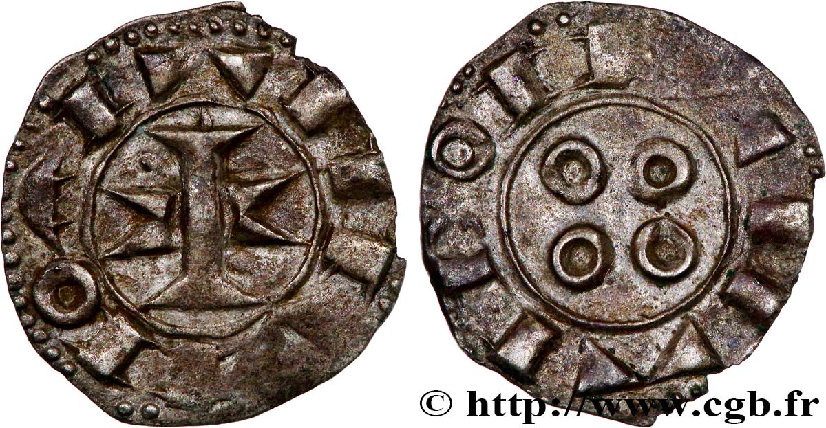 LANGUEDOC - COMTÉ DE MELGUEIL - ÉVÊQUES DE MAGUELONNE - ANONYMES Denier anonyme ou melgorien AU