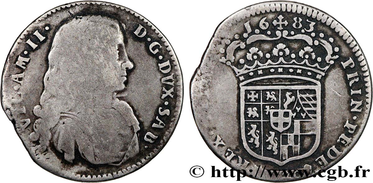 SAVOIE - DUCHÉ DE SAVOIE - VICTOR-AMÉDÉE II Lire (lira) TB+