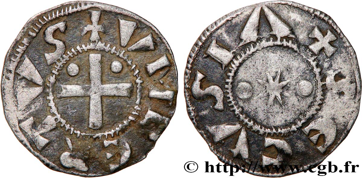 SAVOY - DUCHY OF SAVOY - HUMBERT II Denier de Suse (denaro secusino), 4e type XF