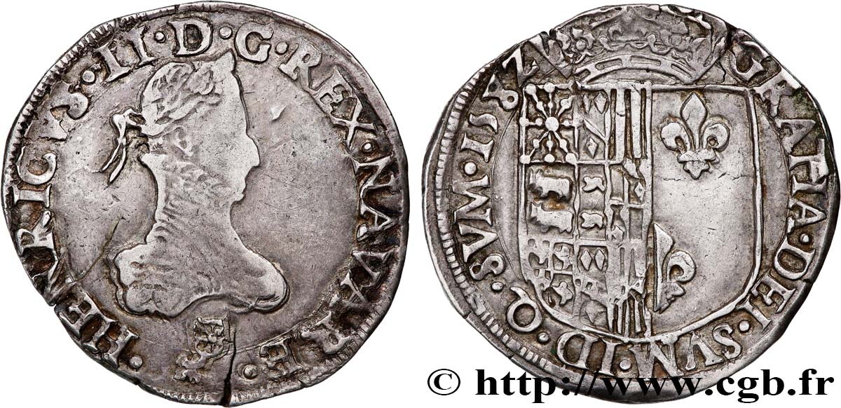 KINGDOM OF NAVARRE - HENRY III Franc SS/fVZ