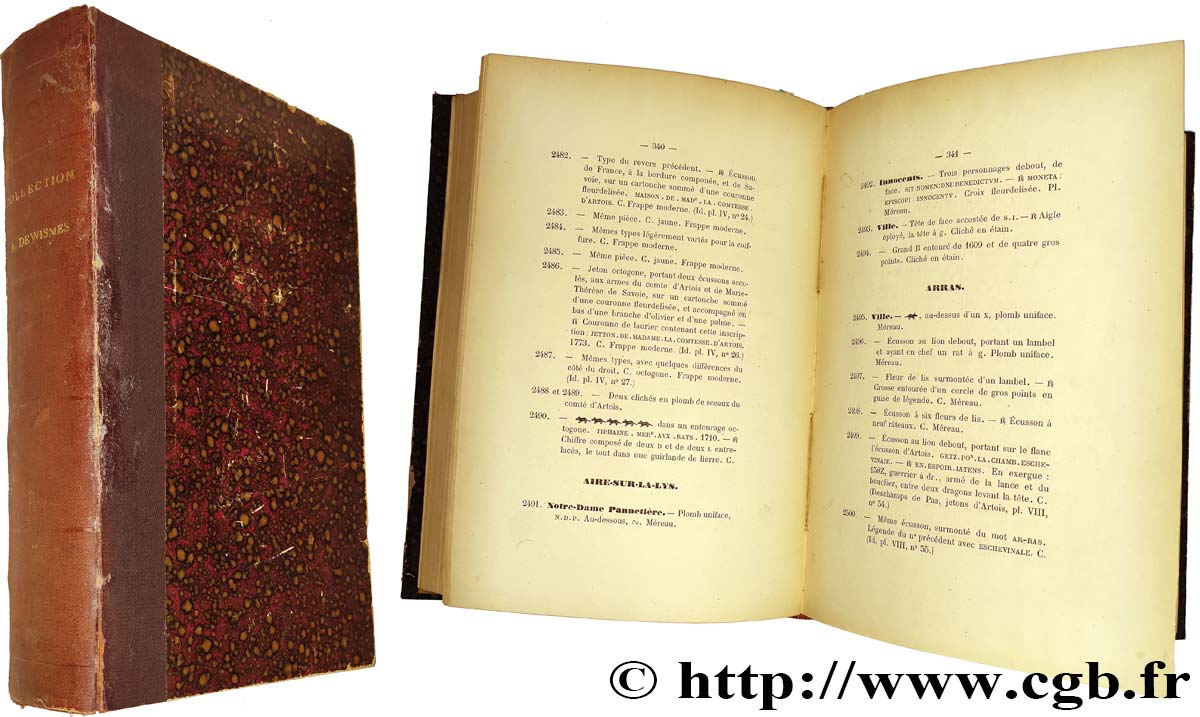 BOOKS - FEUDALS COINS [Deschamps de Pas (Louis)], “Collection Adolphe Dewismes à Saint-Omer”, Saint-Omer, 1875 AU
