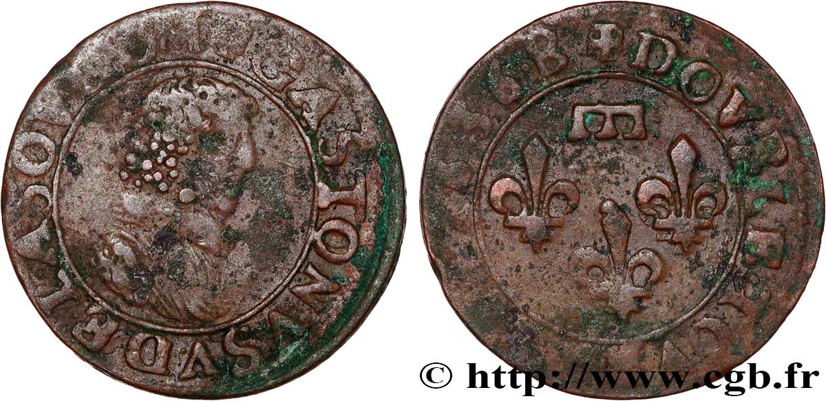 DOMBES - PRINCIPAUTÉ DE DOMBES - GASTON D ORLÉANS Double tournois, type 8 TTB