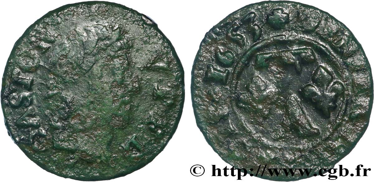PRINCIPAUTY OF DOMBES - GASTON OF ORLEANS Denier tournois, type 13 VG