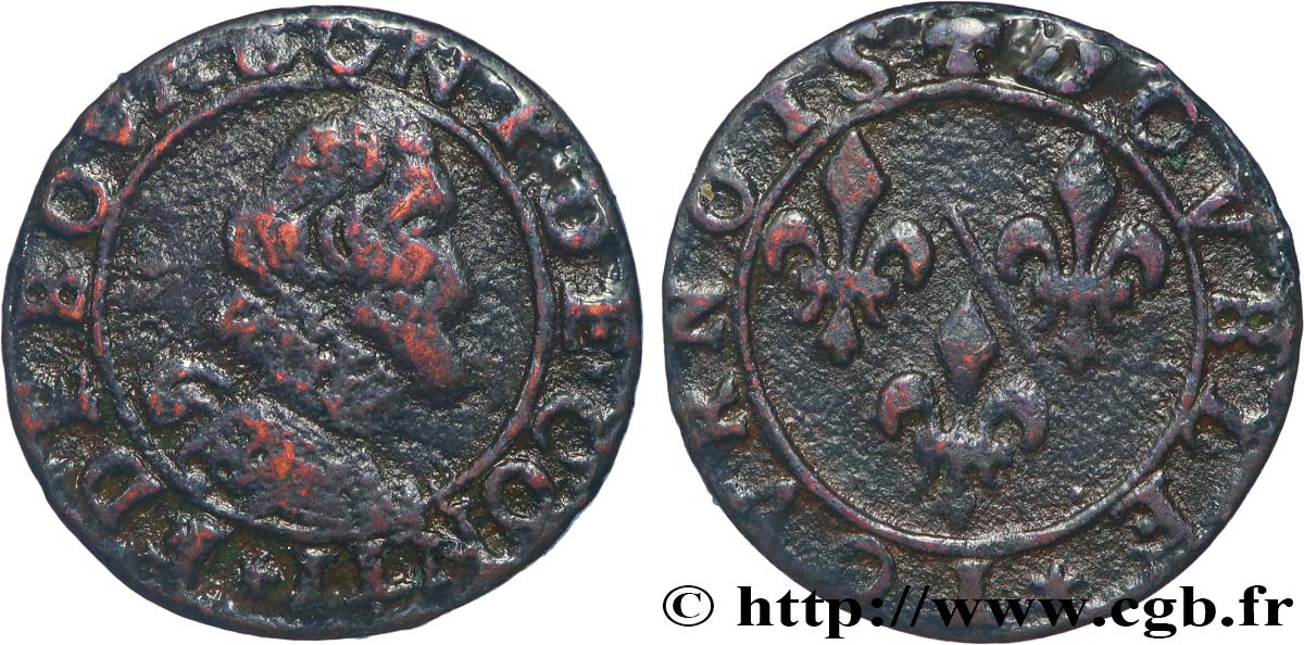PRINCIPAUTÉ DE CHÂTEAU-REGNAULT - FRANÇOIS DE BOURBON-CONTI Double tournois, type 14 TB