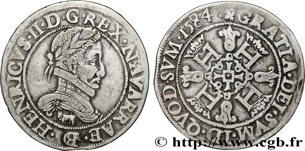 NAVARRE-BEARN - HENRY III Franc VF