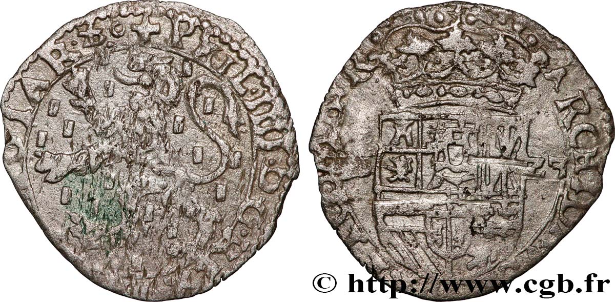 COUNTY OF BURGUNDY - PHILIP IV OF SPAIN Carolus au lion XF