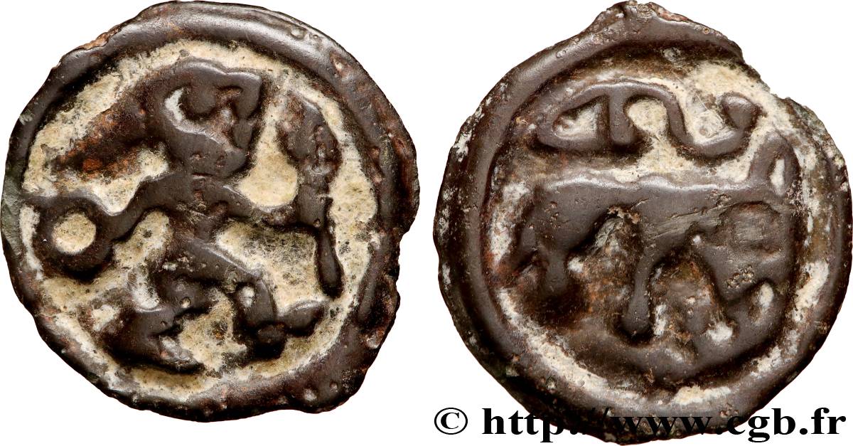 GALLIA BELGICA - REMI (Area of Reims) Potin au guerrier courant XF