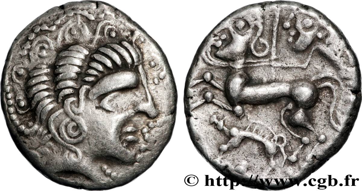 VÉNÈTES (Région de Vannes) Statère de billon, classe III - au nez droit TTB+