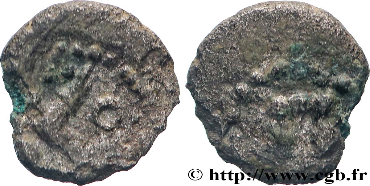 SANTONS / CENTRE-OUEST, Incertaines Obole au cheval et aux annelets TB+