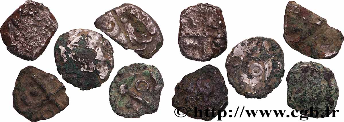LOTS Lot de 5 monnaies gauloises lot