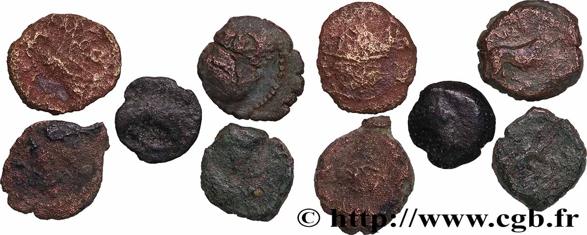 LOTS Lot de 5 monnaies gauloises LOT