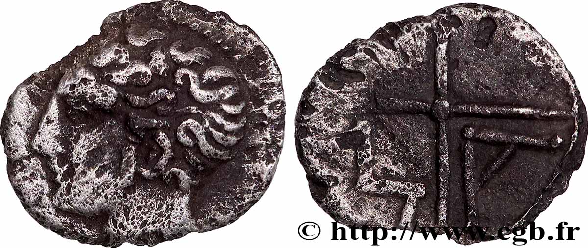 MASSALIA - MARSEILLE Obole MA, tête à gauche TTB