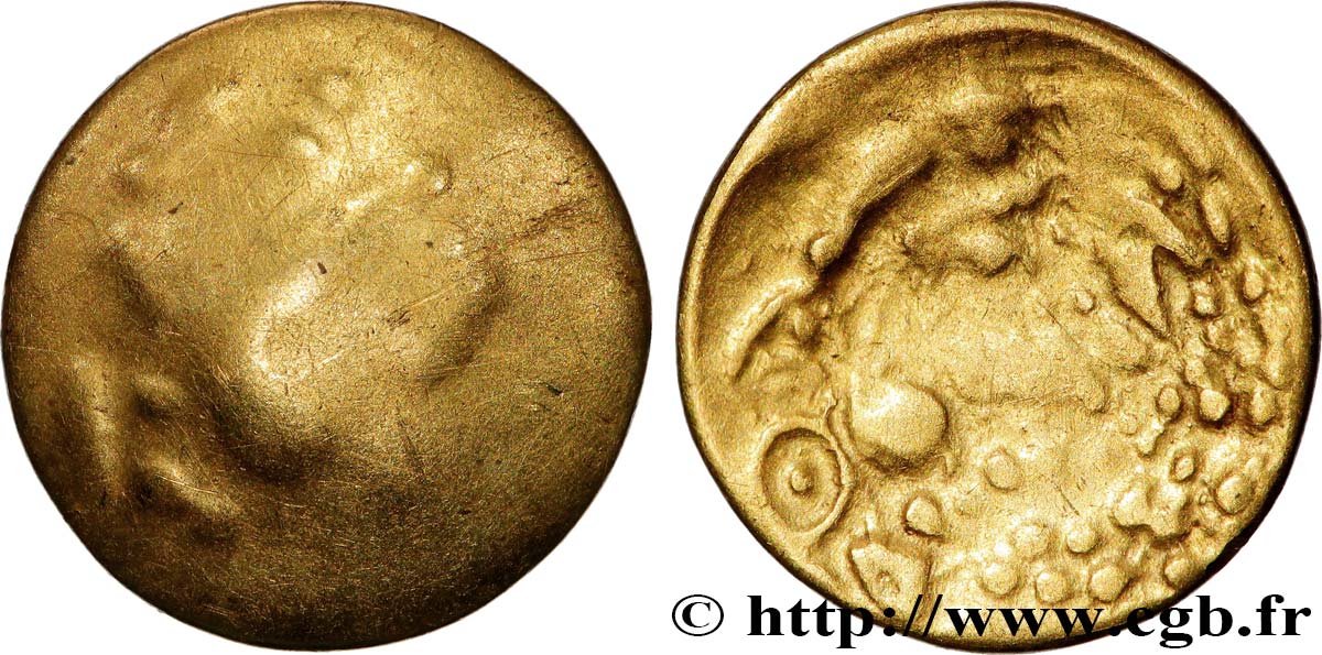 ÆDUI / ARVERNI, UNSPECIFIED Quart de statère au bige VF/XF