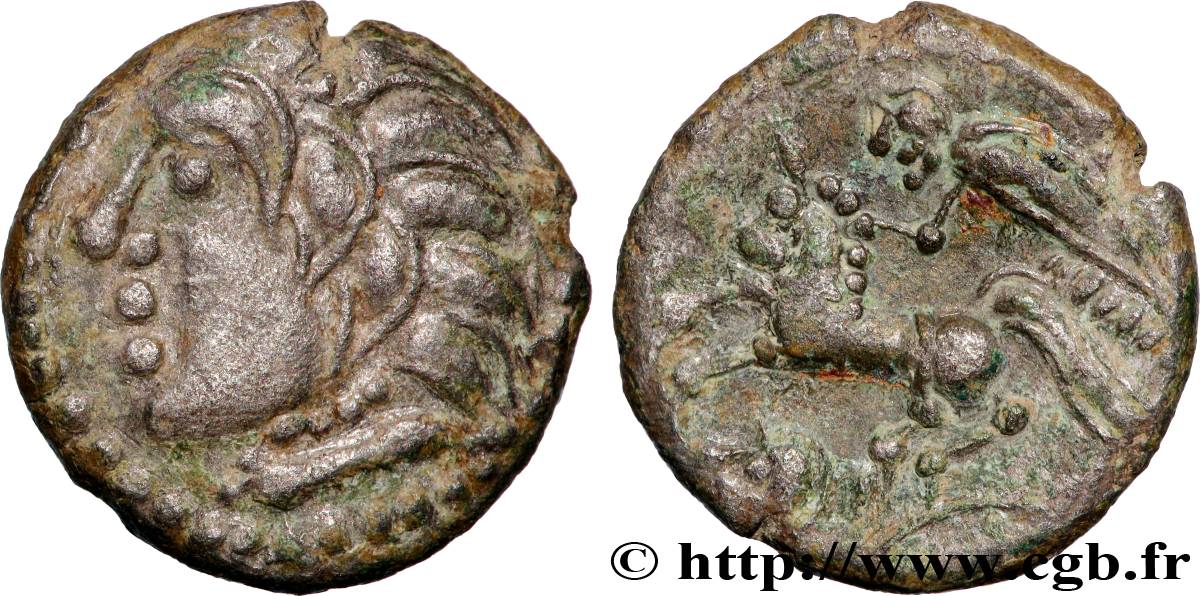 SANTONS / CENTRE-OUEST, Incertaines Drachme aux mèches aquitaniques, à gauche TTB+/TTB