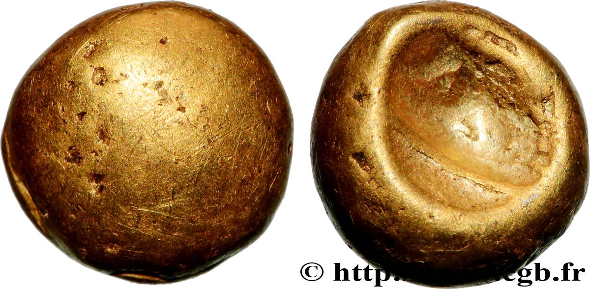 SENONES (Area of Sens) Quart de statère globulaire au segment AU