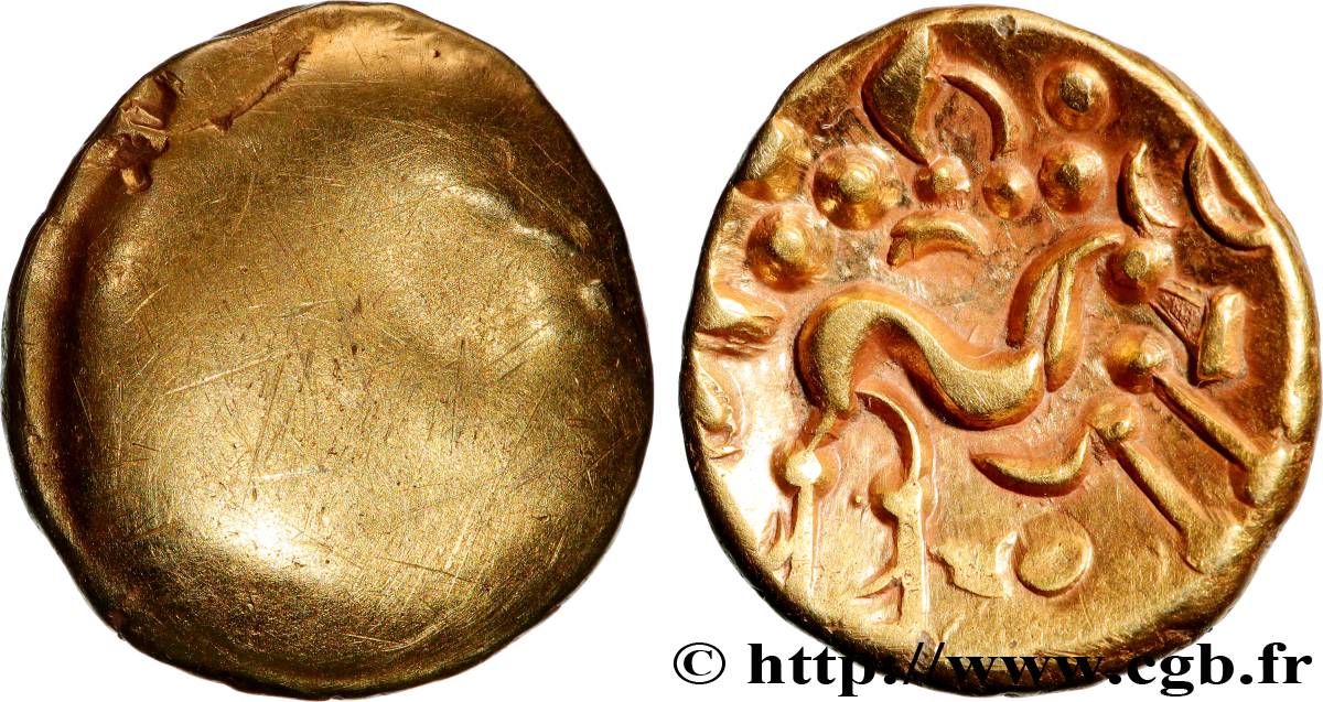 GALLIA BELGICA - AMBIANI (Area of Amiens) Statère d or uniface MS