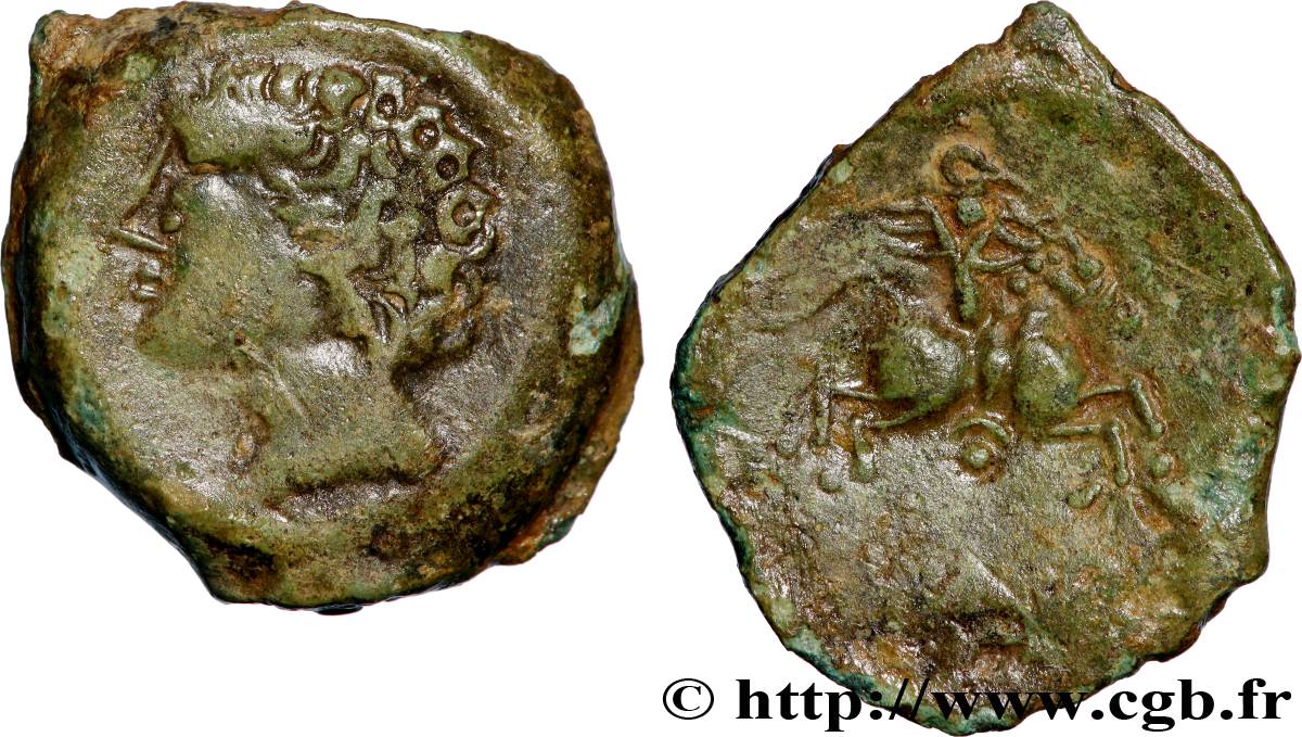 MELDES (Région de Meaux) Bronze EPENOS, imitation anépigraphe au droit TTB