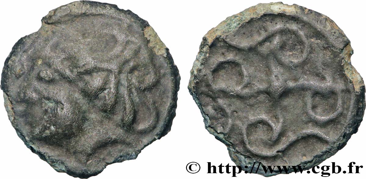 DUROCASSES (Area of Dreux) Potin aux volutes cruciformes VF/XF
