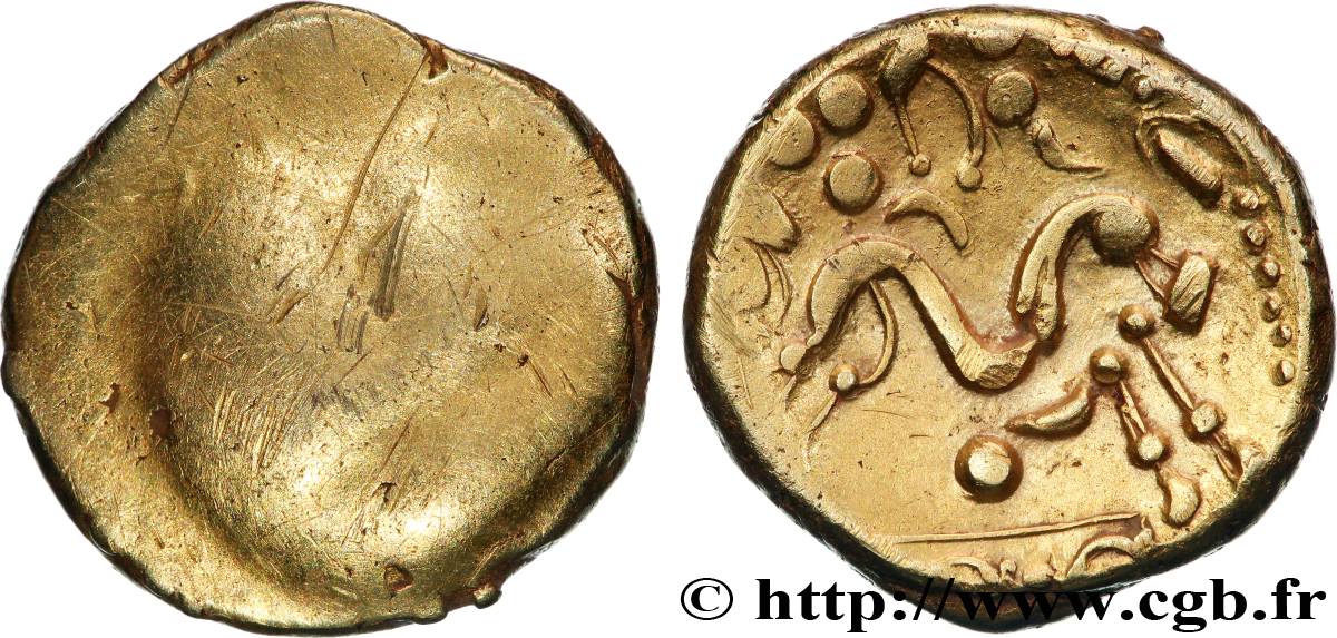 AMBIENS (Région d Amiens) Statère d or uniface TTB+