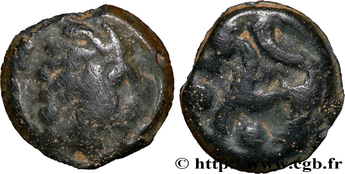 SÉNONS (région de Sens) Potin à la tête “d’indien” TB/TB+